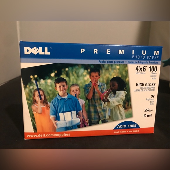 2 ~ Dell Premium Photo Paper 4"x6" 100 Sheets High Gloss 10 mil. NEW - Picture 4 of 7